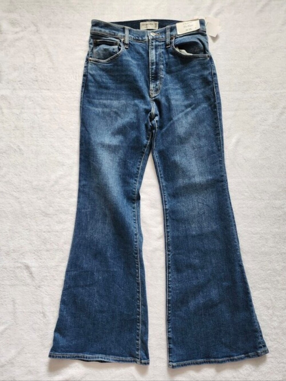 ABERCROMBIE & FITCH The Flare Jean Sz 30/10 NWT Medium Wash Boho Indie‎ Sleeze